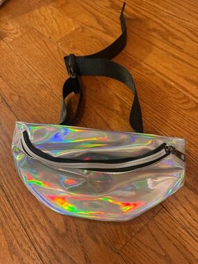 Holographic Silver Fanny Pack Belt Bag